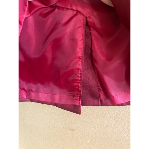 Kasper Skirt Scarlet Red Knee Length Back Hidden Zipper Lined Size 12 P - Picture 7 of 7